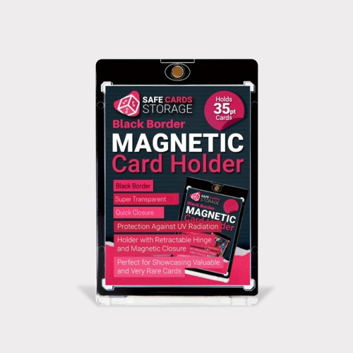 35PT Black Border One Touch Magnetic Holder Ultra clear Safe Cards Storage.jpg
